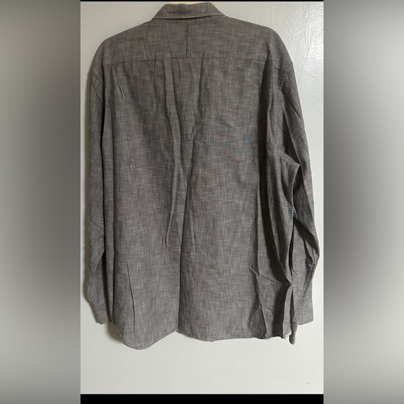 Banana Republic Mens Grey Shirt,Double Pocket Chambray, Size (L) - Picture 2 of 7